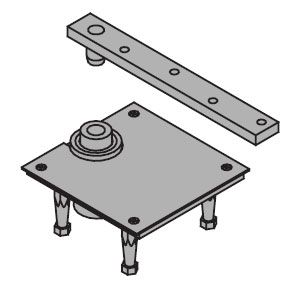 IVES 7256 BTM-US3 1-1/2" Center Hung Bottom Pivot only - Polished Brass