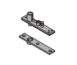 IVES 7259 TOP-US32D Heavy Duty 1-1/2" Center Hung Top Pivot only - Satin Stainless Steel