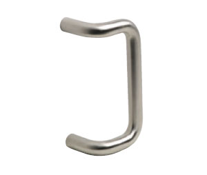 IVES 8190HD-2 US32D 1" Round 90° Offset Door Pull - 12" CTC - Satin Stainless Steel