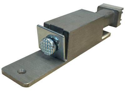 Plunger Type Door Holder - Satin Clear Anodized Aluminum