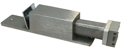 Plunger Type Door Holder - Satin Clear Anodized Aluminum