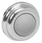 IVES WS404 US26 Convex Rubber Wall Bumpers - Polished Chrome Brass