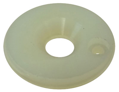 Convex Rubber Wall Bumpers - Polished Brass