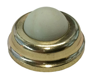 IVES WS404 US3 Convex Rubber Wall Bumpers - Polished Brass