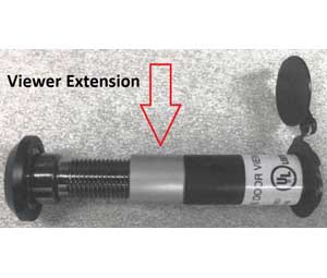 IVES 890314626 Viewer Extension for U696 and 700 Viewers - Satin Chrome Brass