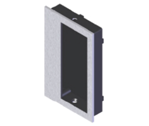 IVES 962-626 Rectangular Flush Pull with Black Inset 2-1/2" - Satin Chrome Brass