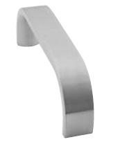 IVES 8105-6 US28 1” Flattened 1/2" Round Door Pull - 6" CTC - Satin Clear Anodized Aluminum