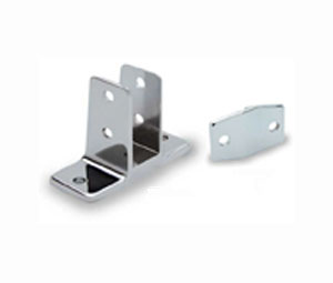 Jacknob JN15320 Toilet Partition Hardware - Alcove Bracket Kit For 7/8" Panel, Chrome Finish