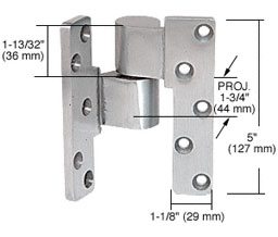 Jackson 41J190L628 3/4" Offset Intermediate Left Hand Pivot - Satin Aluminum