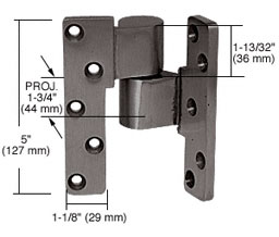 Jackson 41J190R313 3/4" Offset Intermediate Right Hand Pivot - Dark Bronze