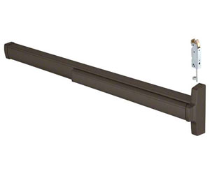 Jackson 312085R47313 CRL Jackson® 2085 Concealed Vertical Rod with Top Latch 48" Push Pad Exit Device - Right Hand Reverse Bevel, Dark Bronze