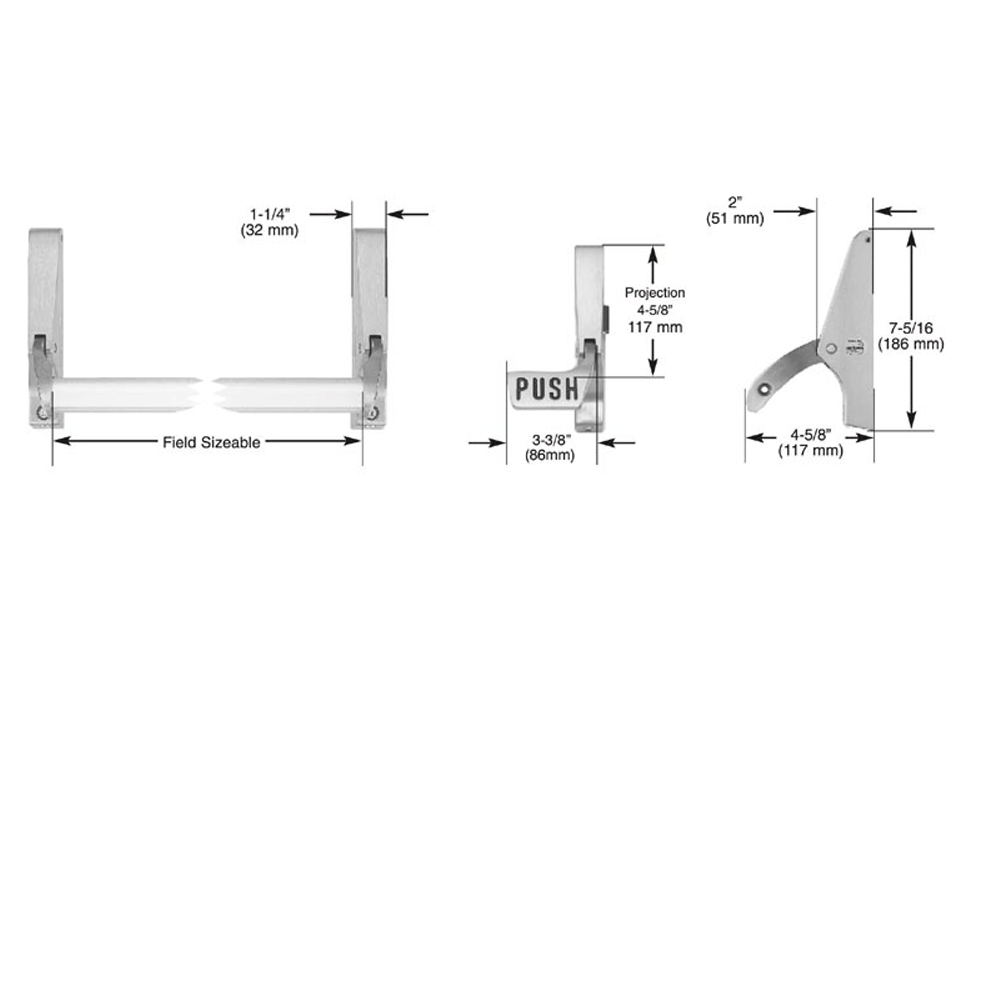 Jackson 311095P Rim Exit Device