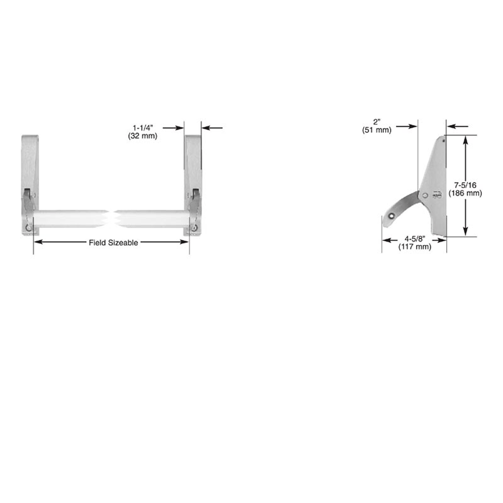 Jackson 31 1085 Concealed Vertical Rod Device
