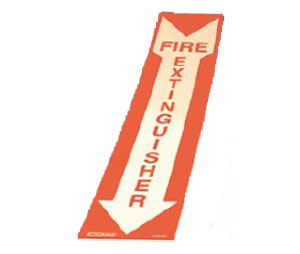 Strike First JAL-US620R Photoluminescent Rigid Fire Extinguisher Sign