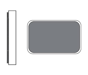 Jalite F022S Wall Mounted Aluminum Frame for Exit Sign - Satin Silver