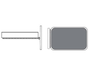 Jalite F024B Flag Mounted Double-Sided Aluminum Frame - Black