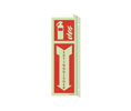 Jalite 6490FS20 – AAA Photoluminescent Sign: Wall Mounted Double Sided Fire Extinguisher, 200 mm x 200 mm (8” x 8”)