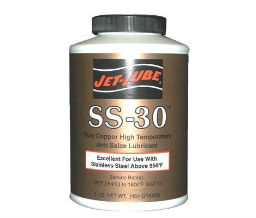 Jet-Lube 399-12555 SS-30™ High Temperature Anti-Seize & Gasket Compounds - 1/4lb Brush Top Can