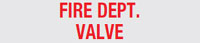 JL Industries DCHFDV-R "Fire Dept. Valve" Die Cut Letters