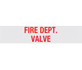 JL Industries DCHFDV-R "Fire Dept. Valve" Die Cut Letters