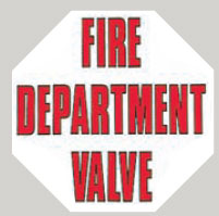 JL Industries DFDVO "Fire Department Valve" Decal