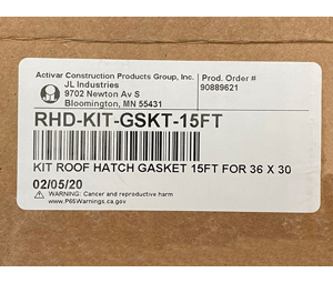 JL Industries RHD-KIT-GSKT-15FT Kit, Rofo Hatch, Gasket 15 ft, for 36 x 30