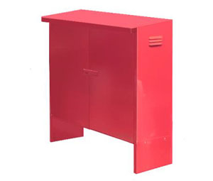 JL Industries HECIGL Fire Hose Equipment Storage Cabinet - Galvanized Steel with Standard Padlock Hasp Only and 12" High Legs
