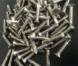 JustDoorToolZ 1016UC #10 X 1" Phillips Undercut Flat Head Self Drilling Screws - Stainless Steel