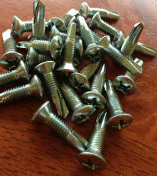 JustDoorToolZ CBS1 14-24X1 ZINC 100 #14 Self Tapping&Self Drilling Closer Oval Head Screw - Zinc