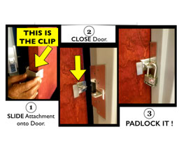 JustDoorToolZ TDLC2 Replacement In-Swing clip for Temporary Door Lock
