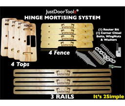 JustDoorToolZ HMS1 5.0"-3 Hinge Mortising Set for 3 Hinges