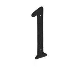 JVJ 00115 4" Black Finish Zinc Alloy House Number "1" , Composition Zamac