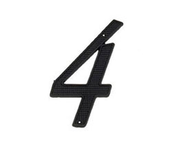 JVJ 00415 4" Black Finish Zinc Alloy House Number "4" , Composition Zamac