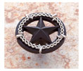 JVJ 06224 Oil Rubbed Bronze & Silver Finish 1 1/2" Ornamental Star Knob, Composition Zamac