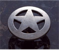 JVJ 06718 Antique Nickel Finish 1 1/2" Medium Star Knob, Composition Zamac