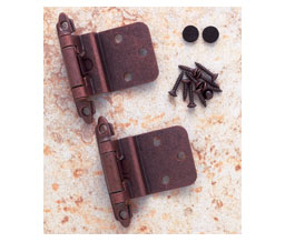 JVJ 10212 Old World Bronze Finish-3/8" Inset Self- closing Hinge (pair), Composition Steel