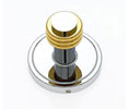 JVJ 23107 Contemporary Series Split Finish Ribbed Robe Hook Chrome/Brass C/S, Composition Solid Brass