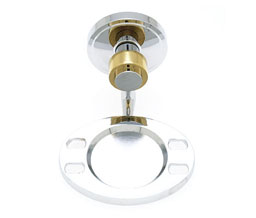 JVJ 23204 Contemporary Series Split Finish Smooth Tooth./Tum.Holder Chrome/Brass C/S, Composition Solid Brass