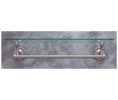 JVJ 23611 Prestige Series Satin Nickel Finish 22” Glass Shelf w/ 18” Towel Bar C/S, Composition Solid Brass