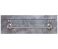 JVJ 24211 Paramount Series Satin Nickel Finish 22” Glass Shelf w/ 18” Towel Bar C/S, Composition Solid Brass