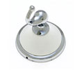 JVJ 28107 Belle Series Split Finish Robe Hook Chrome/White C/S, Composition Zamac