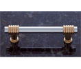 JVJ 30136 Split Finish 3" C/C Ribbed Pull, Composition Solid Brass