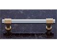 JVJ 30236 Split Finish 3-1/2" C/C Ribbed Pull, Composition Solid Brass