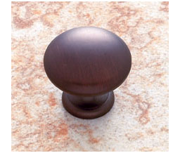 JVJ 30512 Old World Bronze Finish 1 1/4" Mushroom Knob, Composition Solid Brass