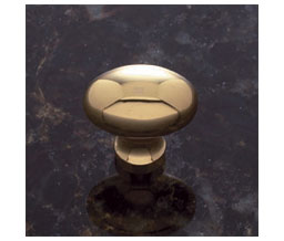 JVJ 32301 Solid Brass Finish Football Knob, Composition Solid Brass