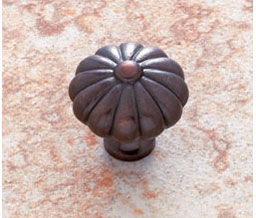 JVJ 33012 Old World Bronze Finish 28 mm Pumpkin Knob, Composition Solid Brass