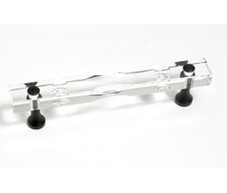 JVJ 34120 Oil Rubbed Bronze Finish 4" C/C Routered 31% Leaded Crystal Pull, Composition Solid Brass