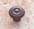 JVJ 35012 Old World Bronze Finish 1 1/4" Georgian Knob, Composition Solid Brass