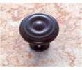 JVJ 35020 Oil Rubbed Bronze Finish 1 1/4" Georgian Knob, Composition Solid Brass