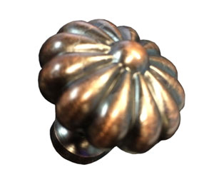 JVJ 35112 Old World Bronze Finish 35 mm Pumpkin Knob, Composition Solid Brass